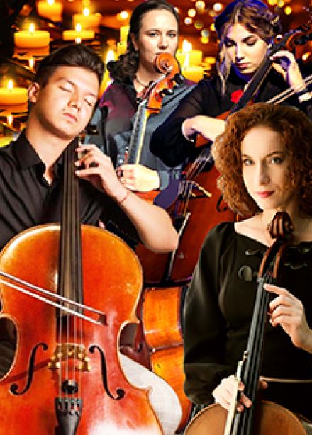 Концерт 1000 свечей, четырех виолончелей и фортепиано - классика, киномузыка, танго, рок и поп